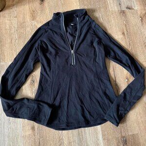 Lululemon‎ Black Quarter Zip Long Sleeve Size 6